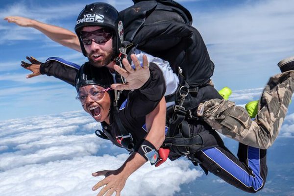 is skydiving scary