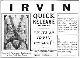 irvin air chute history of skydiving when did skydiving start