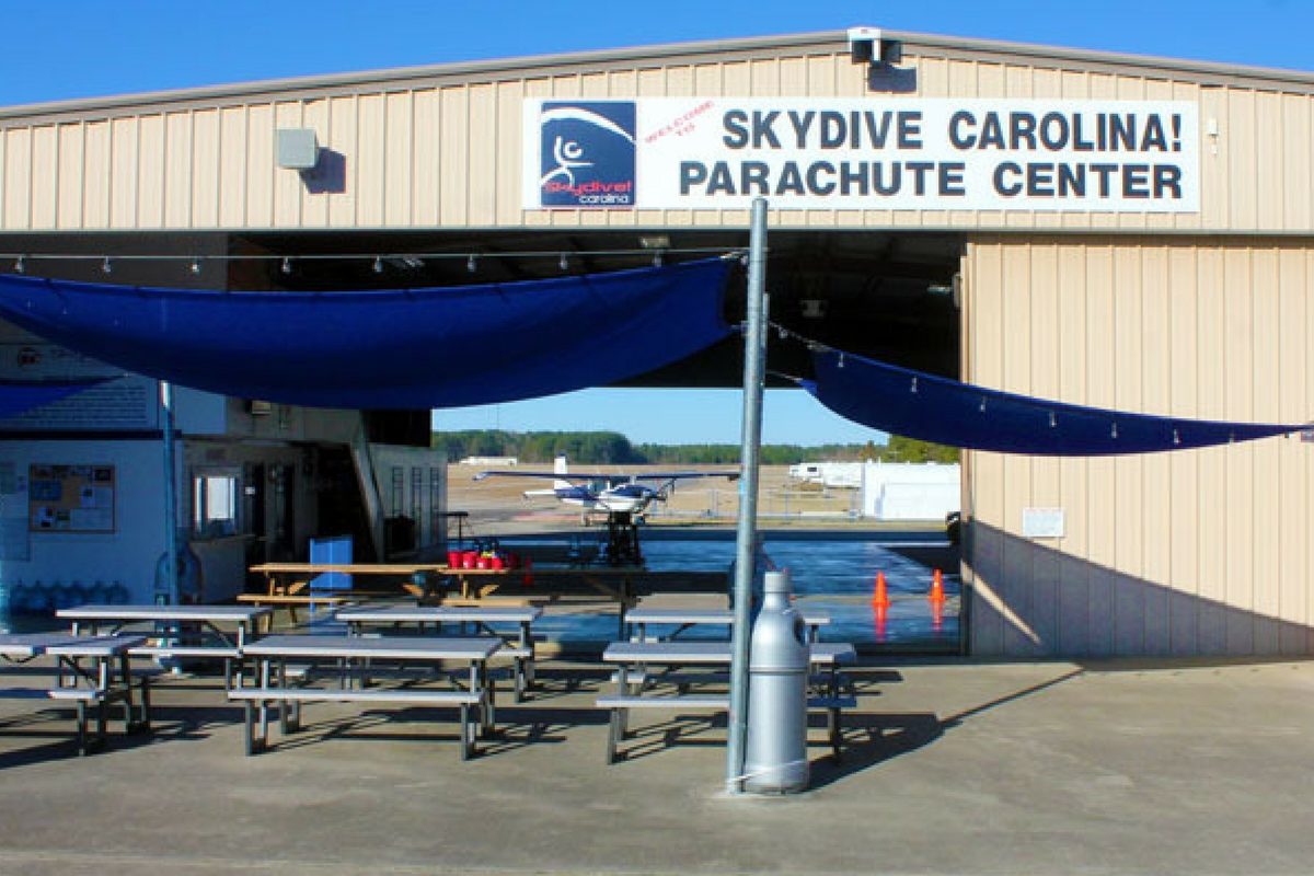 Skydive Carolina's main hangar