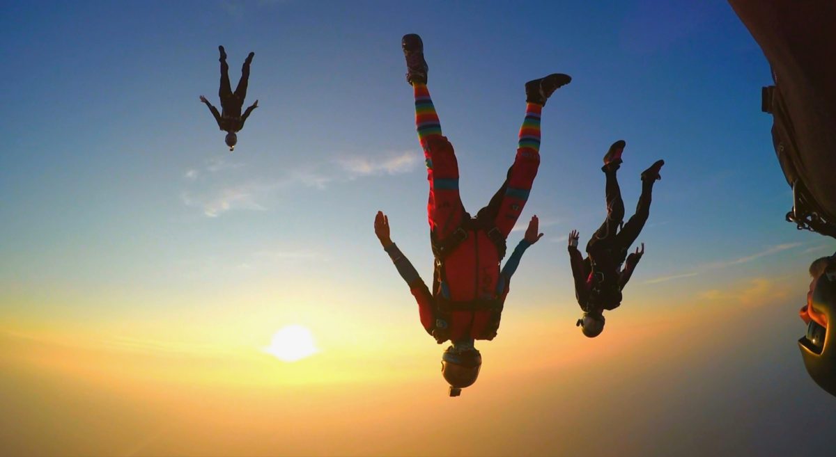 sunset skydiving