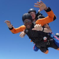 tandem skydiving practice